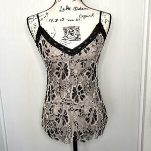 NWT! Vintage Arden B Chenille Floral Lace Y2K Tank Size Medium